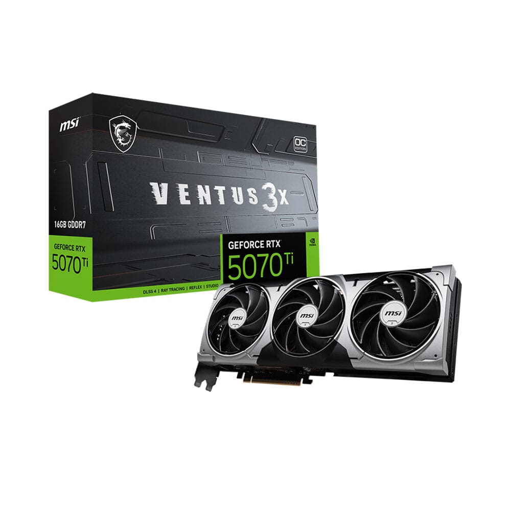 Card màn hình/ VGA MSI GeForce RTX 5070 Ti 16G VENTUS 3X OC