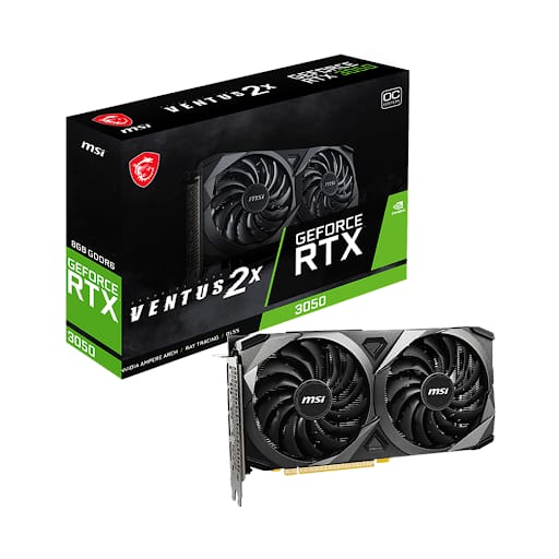 Card màn hình/ VGA MSI RTX 3050 VENTUS 2X 8G OC