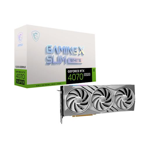 Card màn hình/ VGA MSI RTX 4070 SUPER 12G GAMING X SLIM WHITE