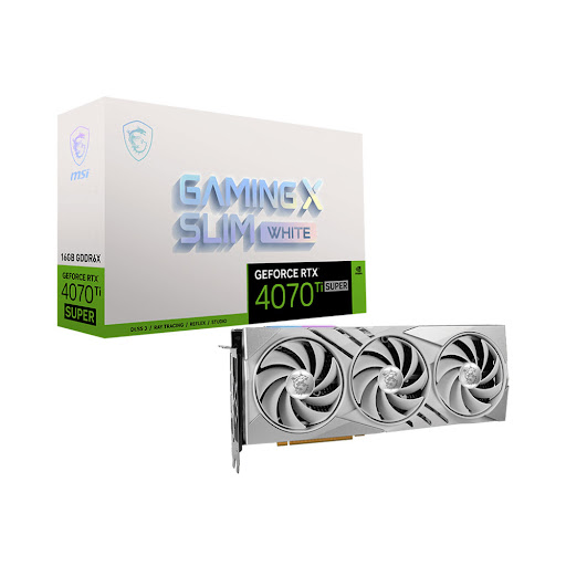 Card màn hình/ VGA MSI RTX 4070 Ti SUPER 16G GAMING X SLIM WHITE