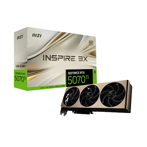Card màn hình/ VGA MSI RTX 5070 Ti 16G INSPIRE 3X OC PLUS