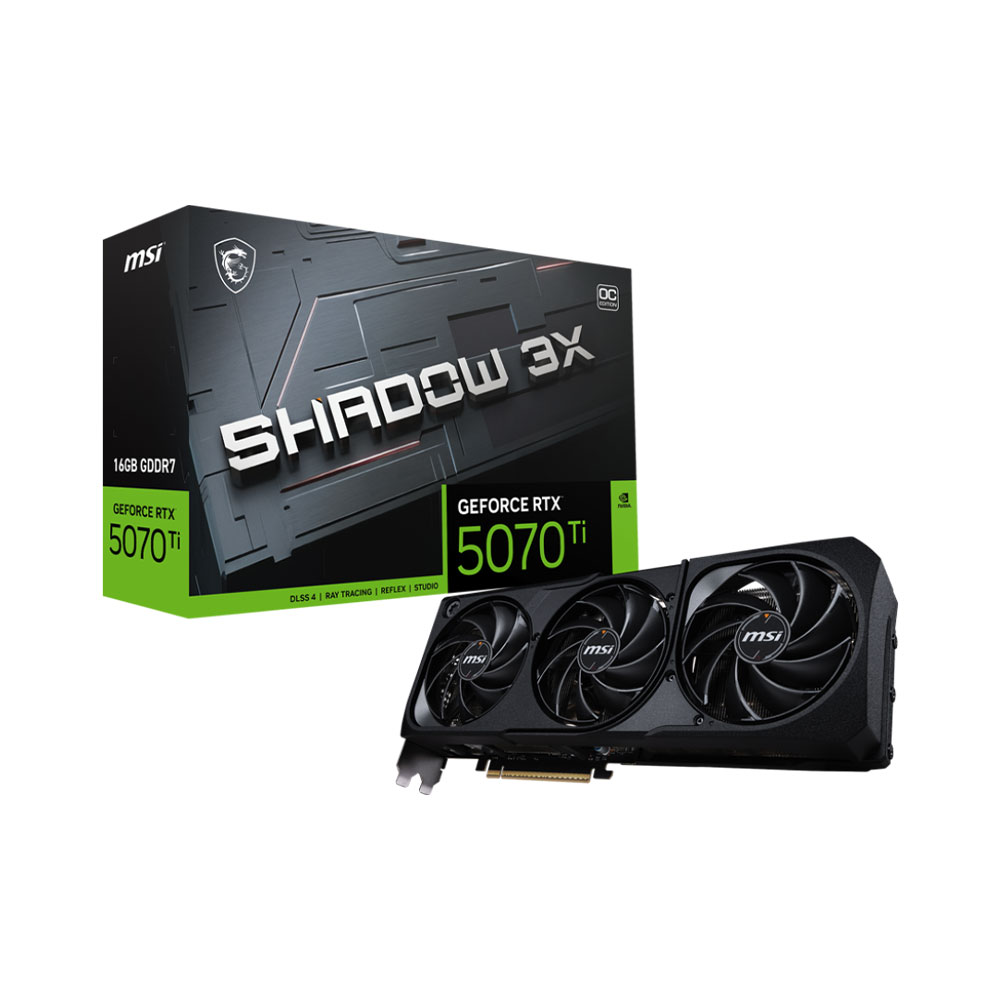 Card màn hình/ VGA MSI RTX 5070 Ti 16G SHADOW 3X OC
