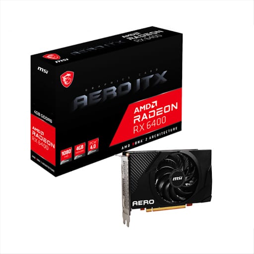 Card màn hình/ VGA MSI RX 6400 AERO ITX