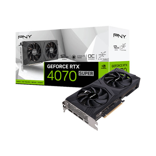 Card màn hình/ VGA PNY GeForce RTX 4070 SUPER 12GB VERTO Overclocked Dual Fan VCG4070S12DFXPB1-O