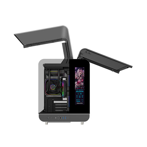 Vỏ máy tính/ CASE MAGIC ES GASMING Aircraft 007 BLACK Ultra-Cool Display ARGB 3 FAN