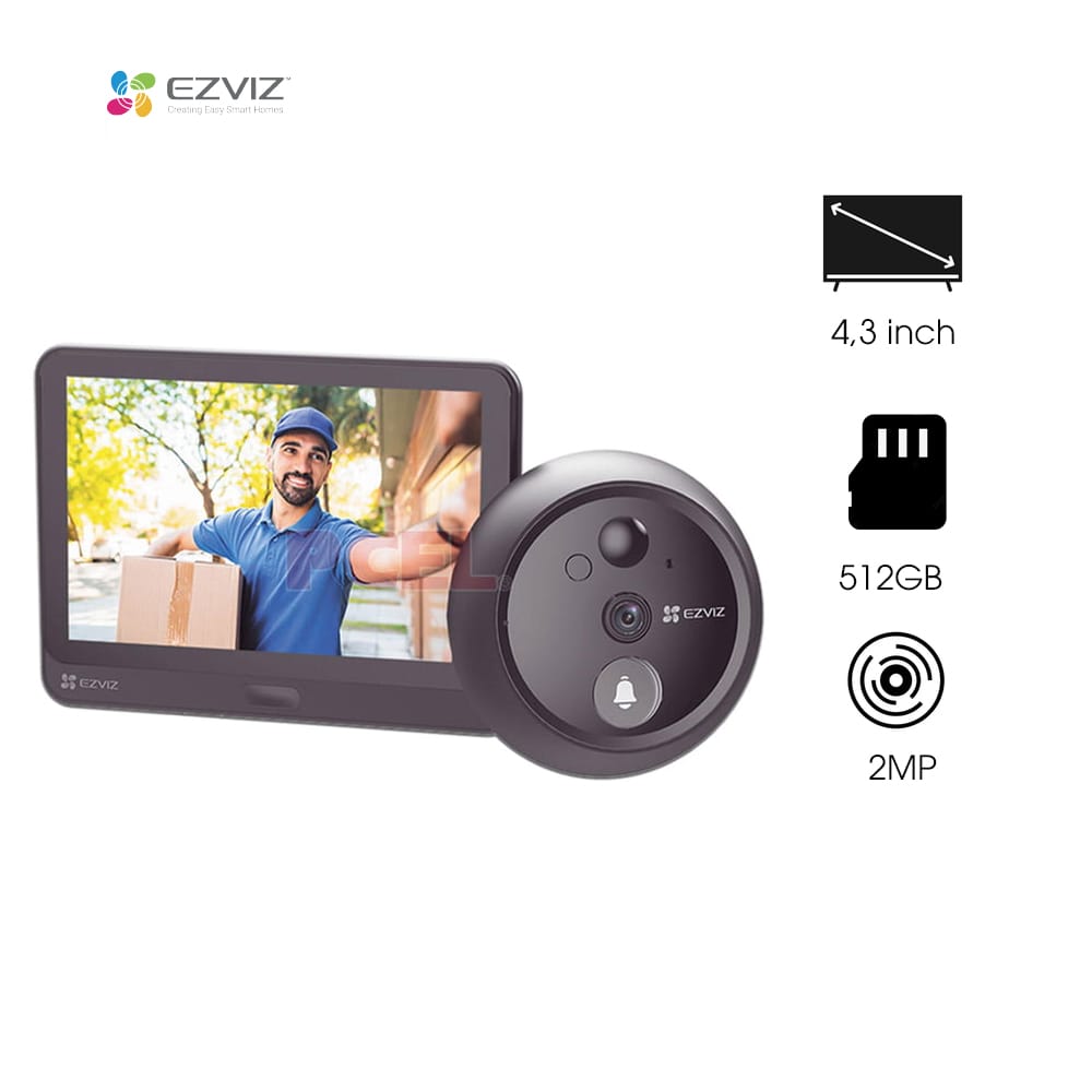 Chuông cửa và màn hình wifi không dây sử dụng pin sạc Ezviz HP4
