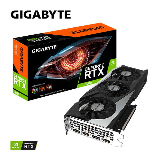 Card màn hình Gigabyte RTX 3060 GAMING OC 12G 3 FAN (GV-N3060GAMING OC-12GD)
