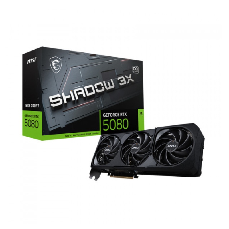 Card màn hình VGA MSI RTX 5080 16G SHADOW 3X OC (MSI-RTX5080-SHADOW-3X-16G)