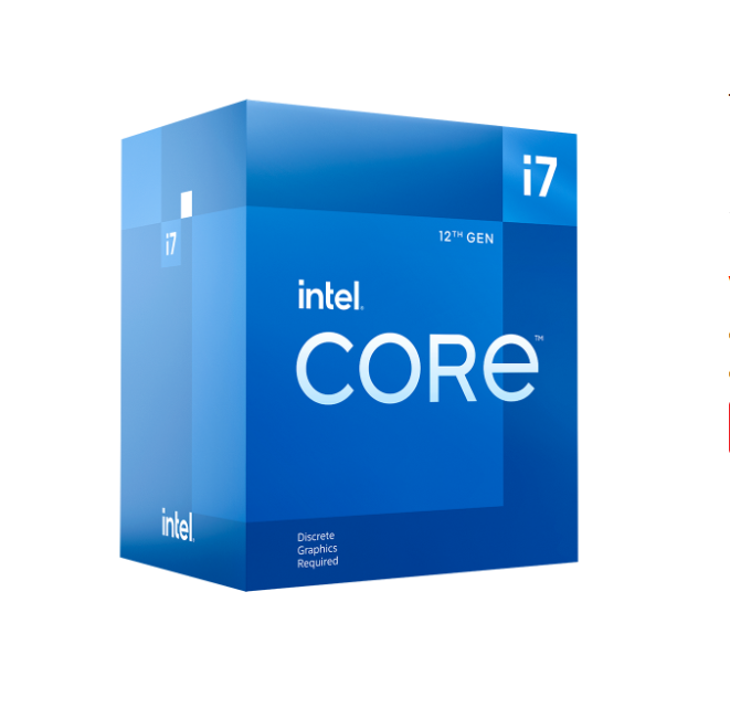 CPU Intel Core i7 12700F Tray New (Up to 4.8Ghz, 12 nhân 20 luồng, 25MB Cache, 125W) - Socket Intel LGA 1700