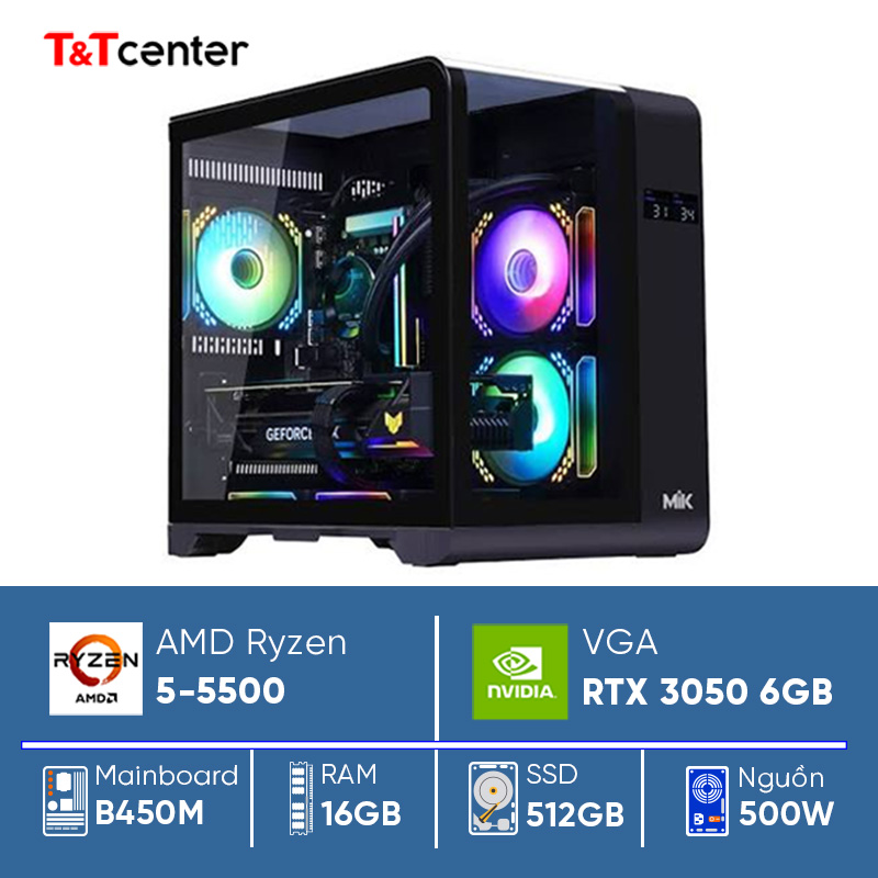 PC AMD Ryzen 5 - 5500 | 16GB 512GB RTX 3050 6GB