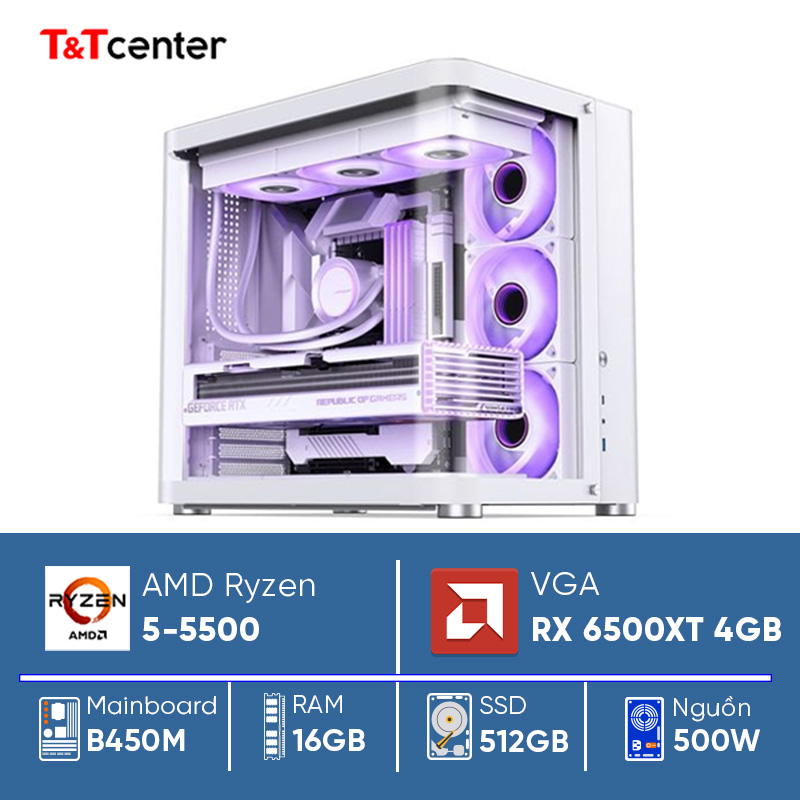 PC AMD Ryzen 5 - 5500 | 16GB 512GB RX 6500XT 4GB
