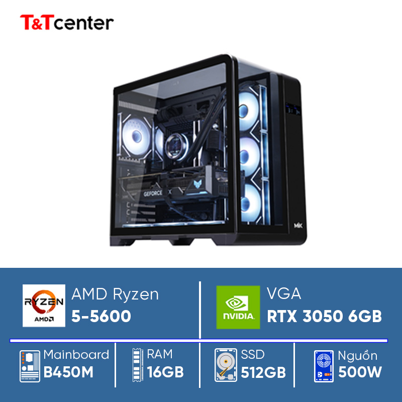 PC AMD Ryzen 5 - 5600 | 16GB 512GB RTX 3050 6GB