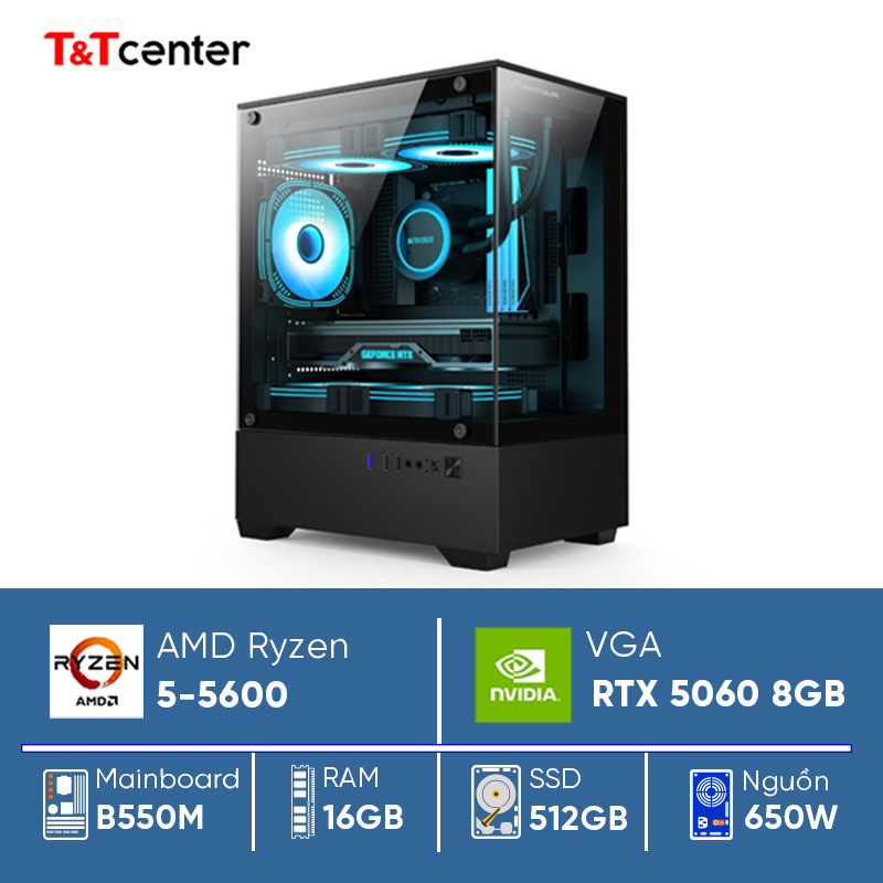 PC AMD Ryzen 5 - 5600 | 16GB 512GB RTX 5060 8GB