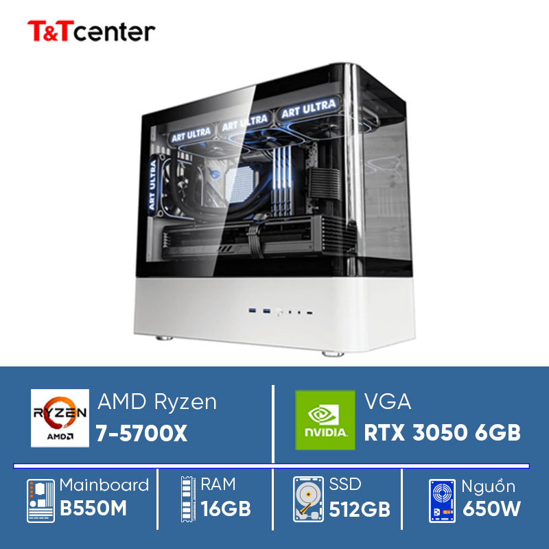 PC AMD Ryzen 7 - 5700X | 16GB 512GB RTX 3050 6GB
