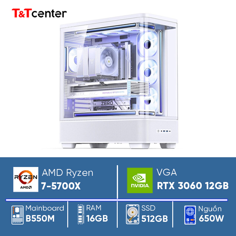 PC AMD Ryzen 7 - 5700X | 16GB 512GB RTX 3060 12GB