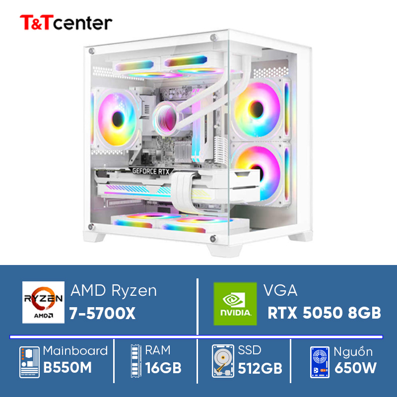 PC AMD Ryzen 7 - 5700X | 16GB 512GB RTX 5050 8GB