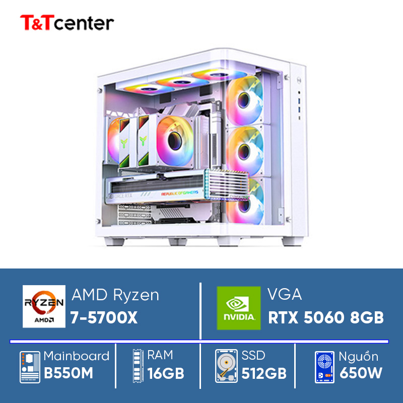 PC AMD Ryzen 7 - 5700X | 16GB 512GB RTX 5060 8GB