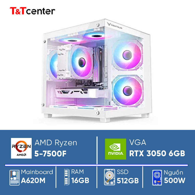 PC GAMING AMD Ryzen 5 7500F | 16GB 512GB RTX 3050 6GB
