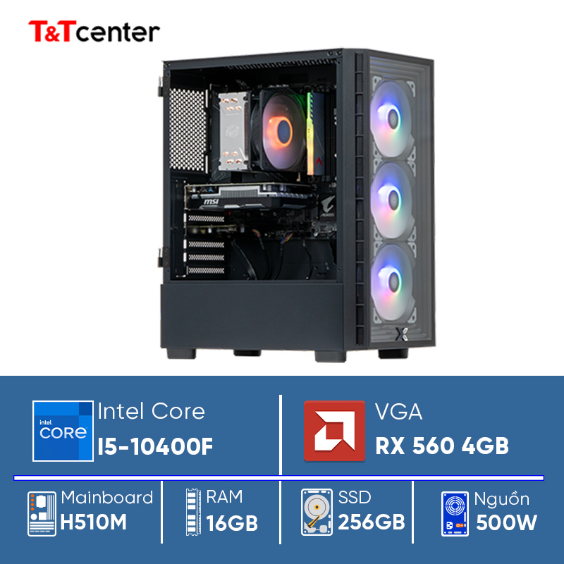 PC GAMING Core i5 10400F | 16GB 256GB RX 560 4GB