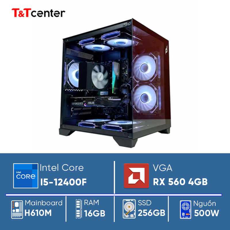 PC GAMING Core i5 12400F | 16GB 256GB RX 560 4GB