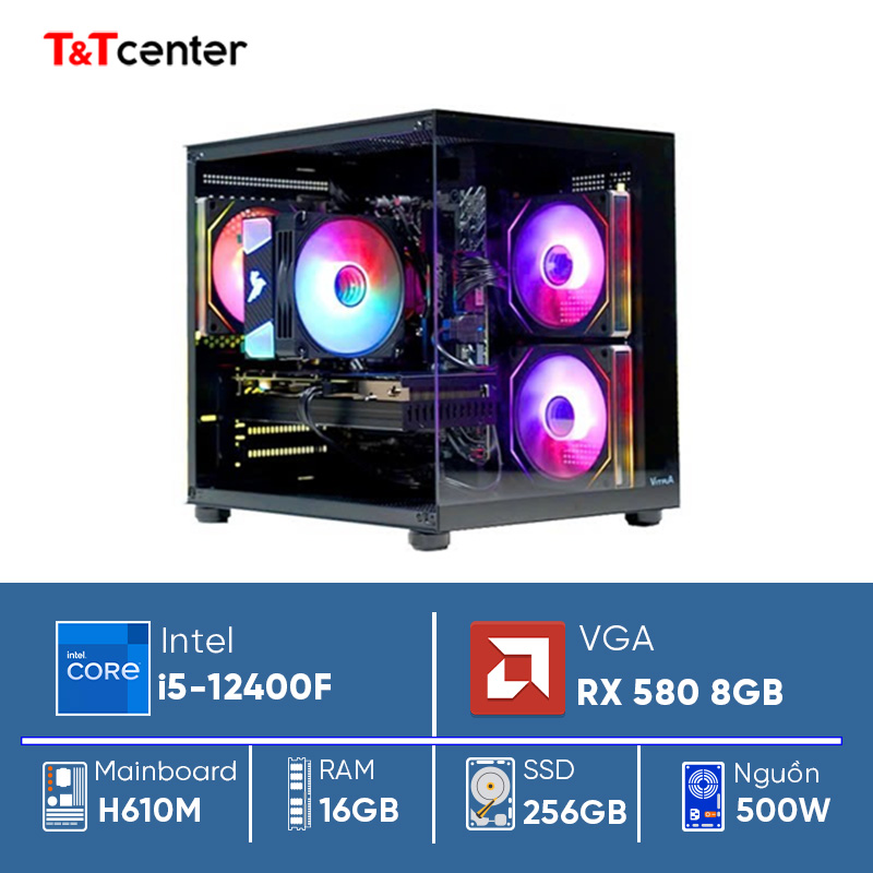 PC GAMING Core i5 12400F | 16GB 256GB RX 580 8GB
