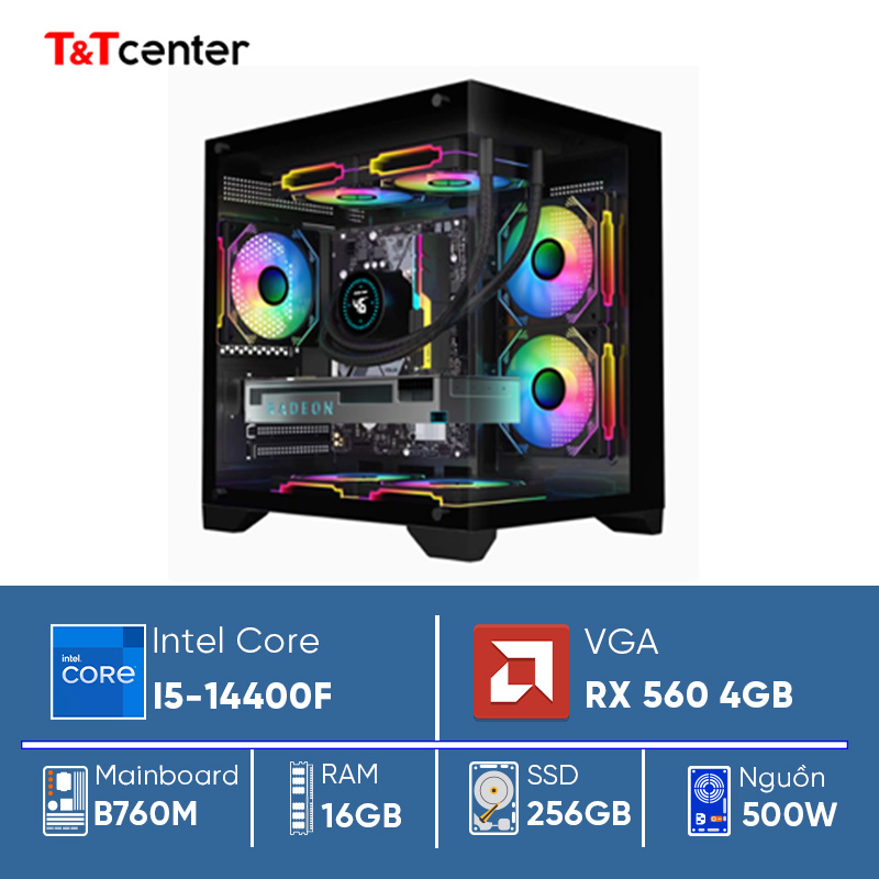 PC GAMING Core i5 14400F | 16GB 256GB RX 560 4GB