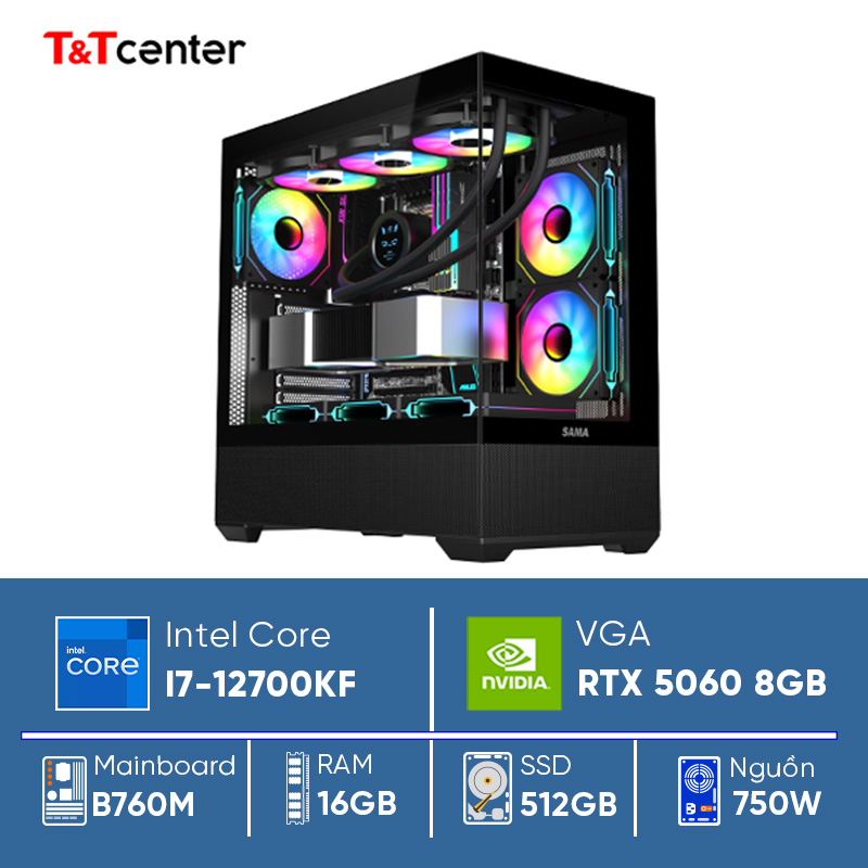 PC GAMING Core i7 12700KF | 16GB 512GB RTX 5060 8GB