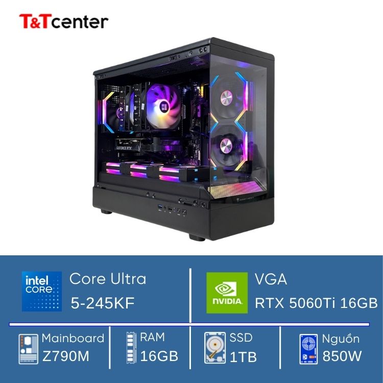 PC GAMING Core Ultra 5 245KF | 16GB 1TB RTX 5060Ti 16GB 850W