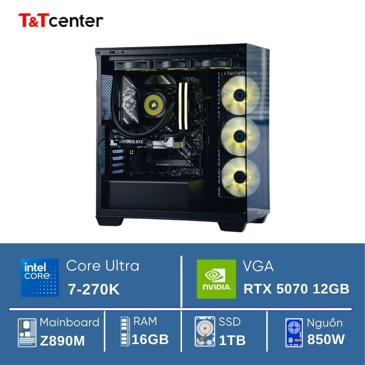 PC GAMING Core Ultra 7 270K | 16GB 1TB RTX 5070 12GB