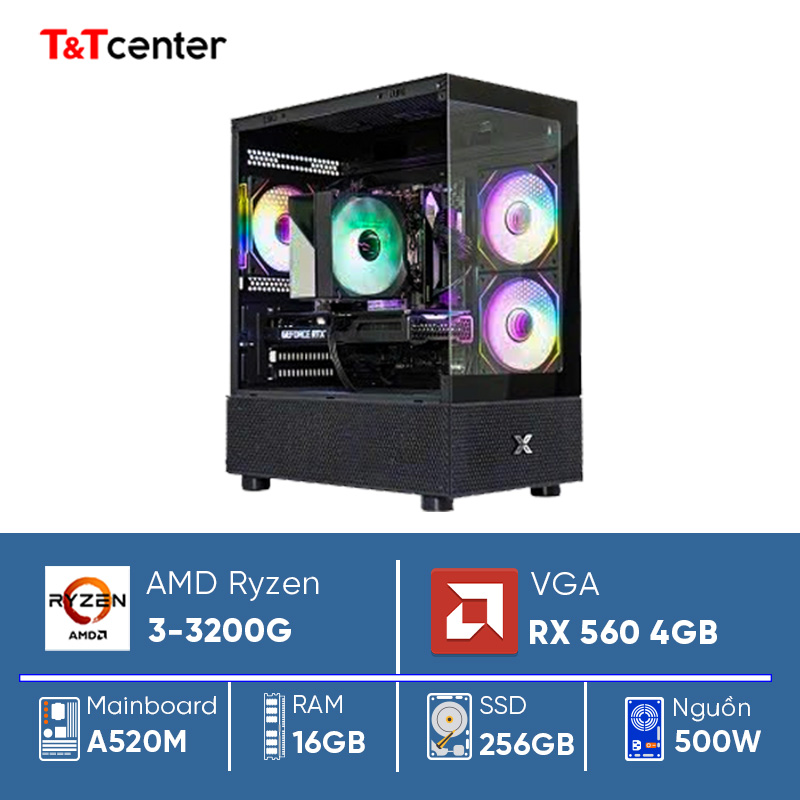 PC GAMING Ryzen 3 3200G | 16GB 256GB RX 560 4GB