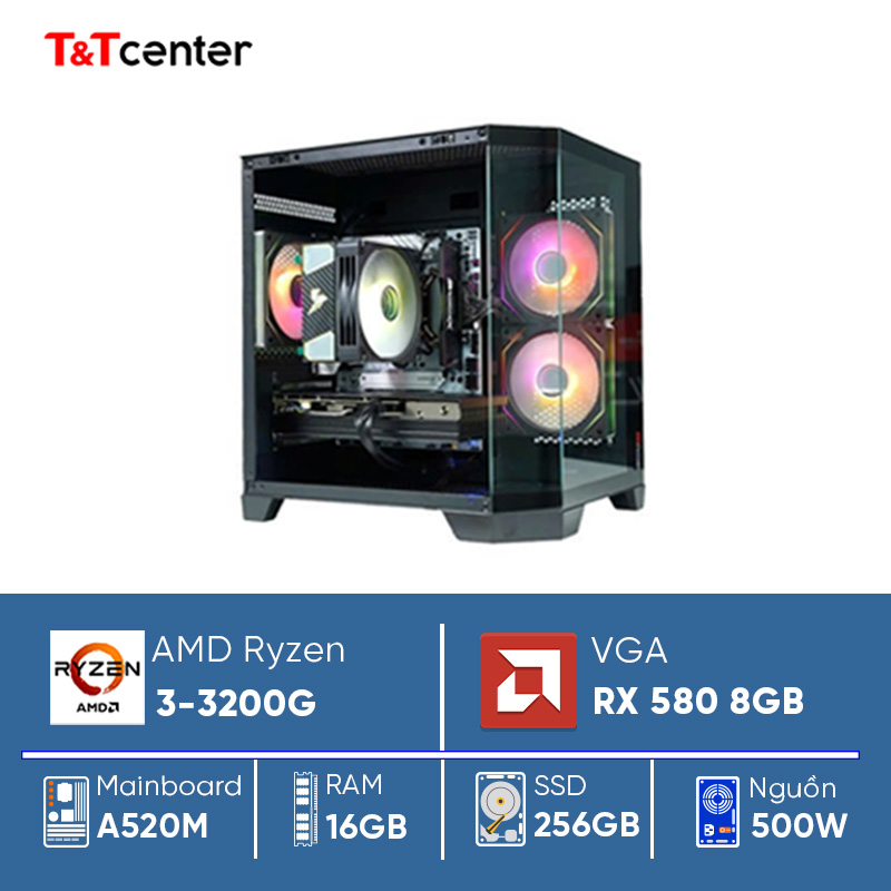 PC GAMING Ryzen 3 3200G | 16GB 256GB RX 580 8GB