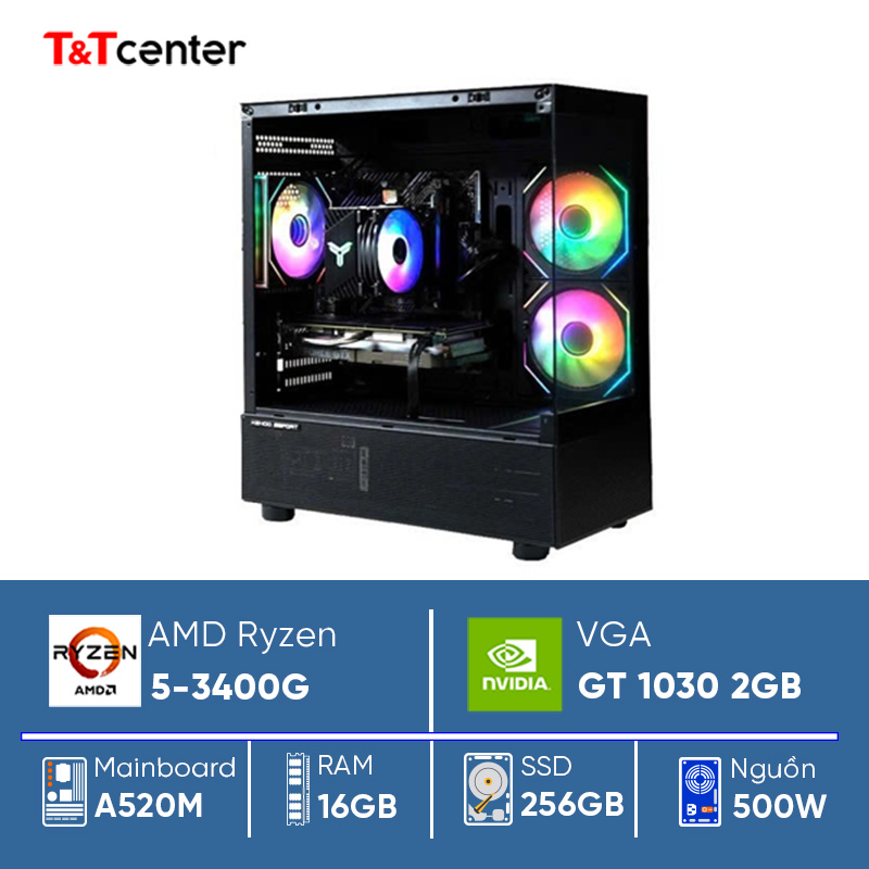 PC GAMING Ryzen 5 3400G | 16GB 256GB GT 1030 2GB