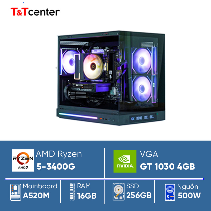 PC GAMING Ryzen 5 3400G | 16GB 256GB GT 1030 4GB