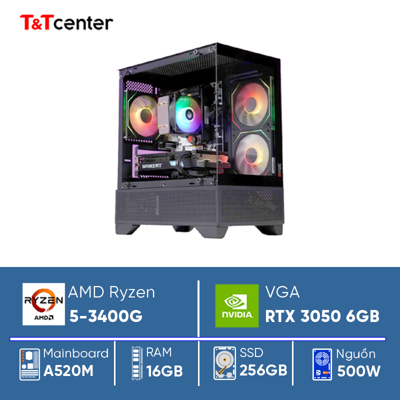 PC GAMING Ryzen 5 3400G | 16GB 256GB RTX 3050 6GB