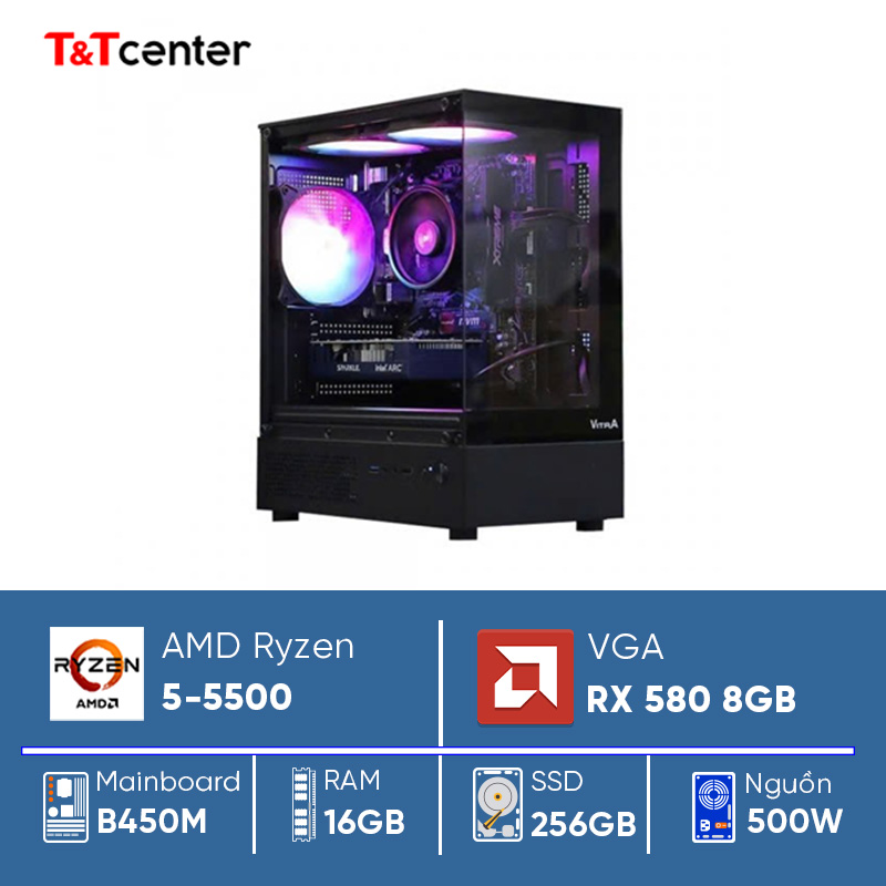 PC GAMING Ryzen 5 5500 | 16GB 256GB RX 580 8GB