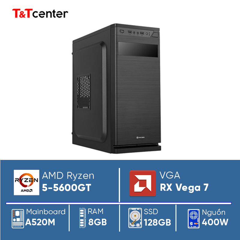 PC Văn Phòng AMD Ryzen 5-5600GT | 8GB 128GB RX Vega 7