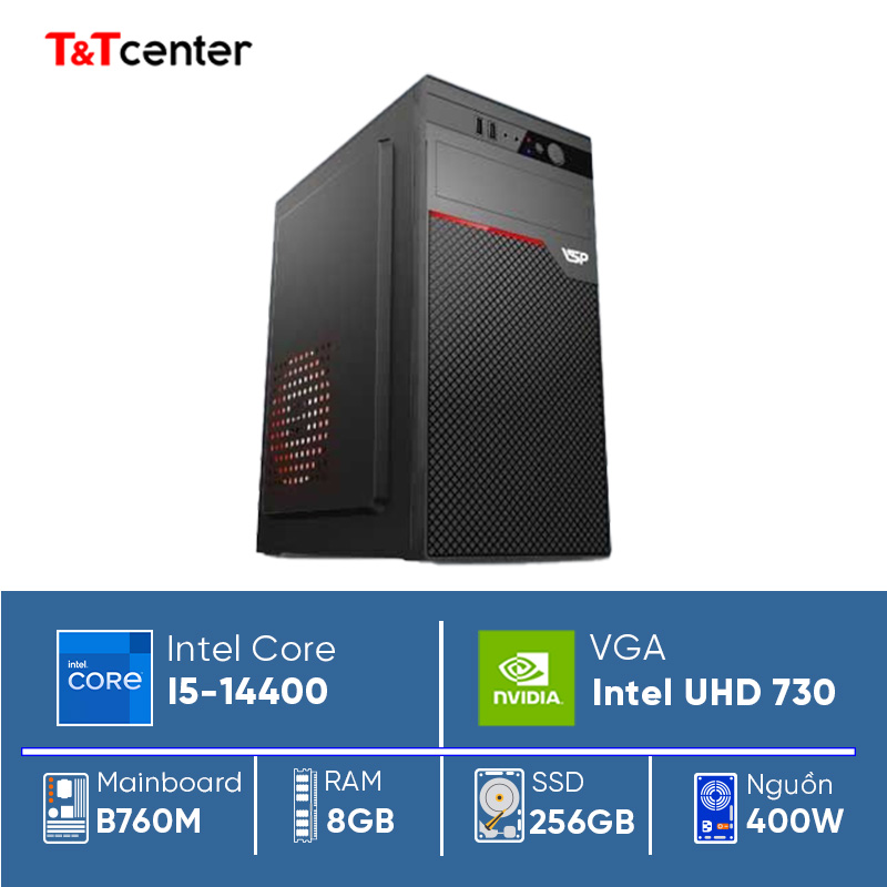 PC Văn Phòng Core i5 - 14400 | 8GB 256GB Intel UHD Graphics 630