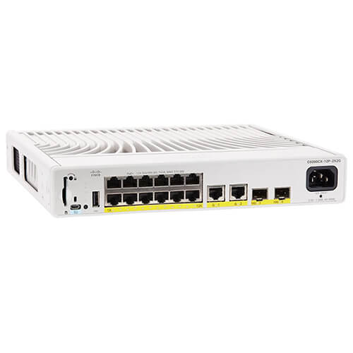 C9200CX-12P-2X2G-A Catalyst 9200CX 12-port 1G, 2x10G, 2x1G, PoE+, Network Advantage