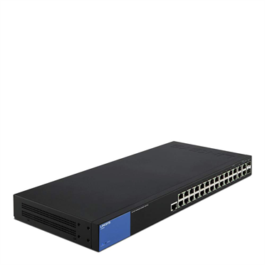 LINKSYS LGS528P 28-PORT MANAGED BUSINESS GIGABIT POE+ SWITCH