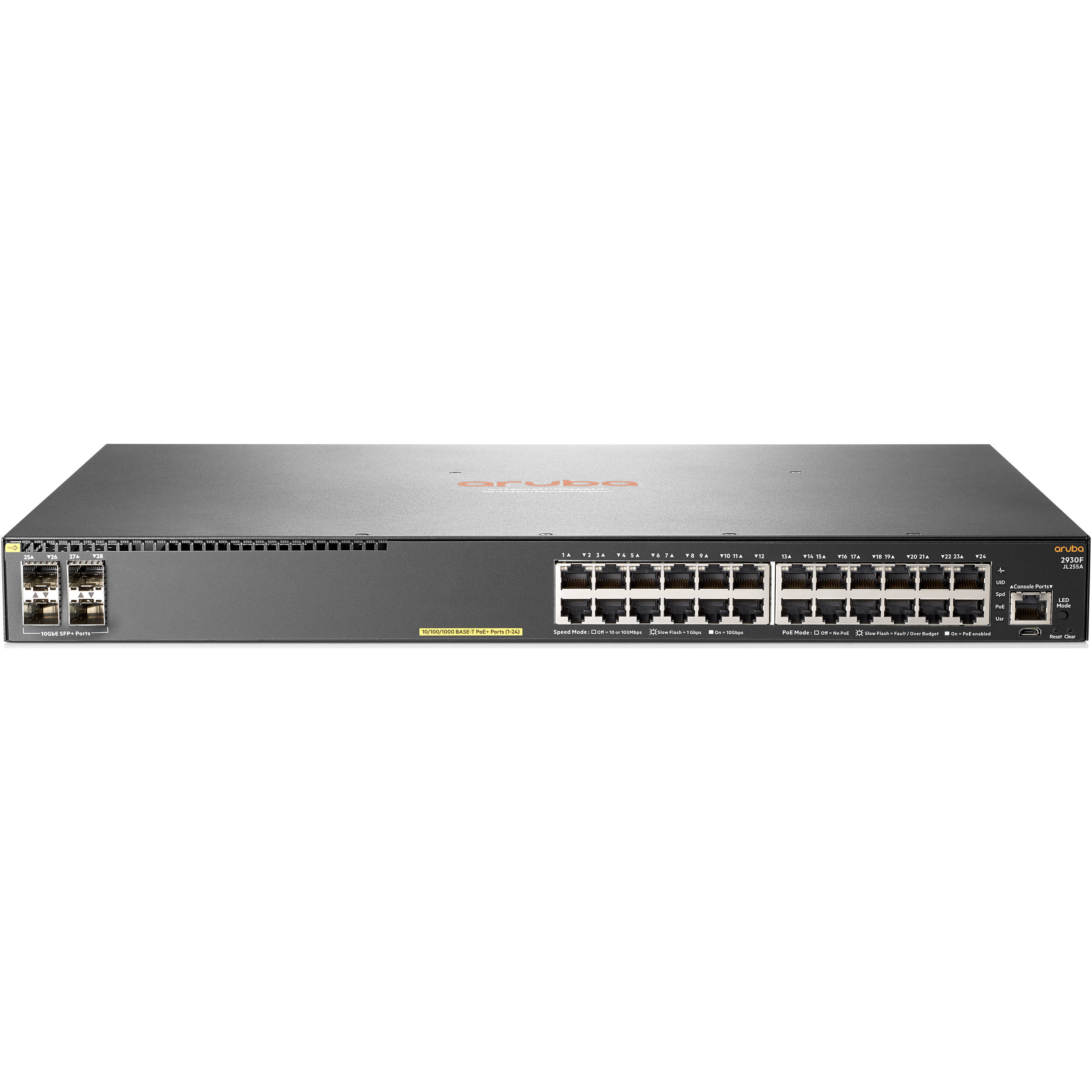 Switch Aruba 2930F-24G- PoE+ 4SFP+ (JL255A)