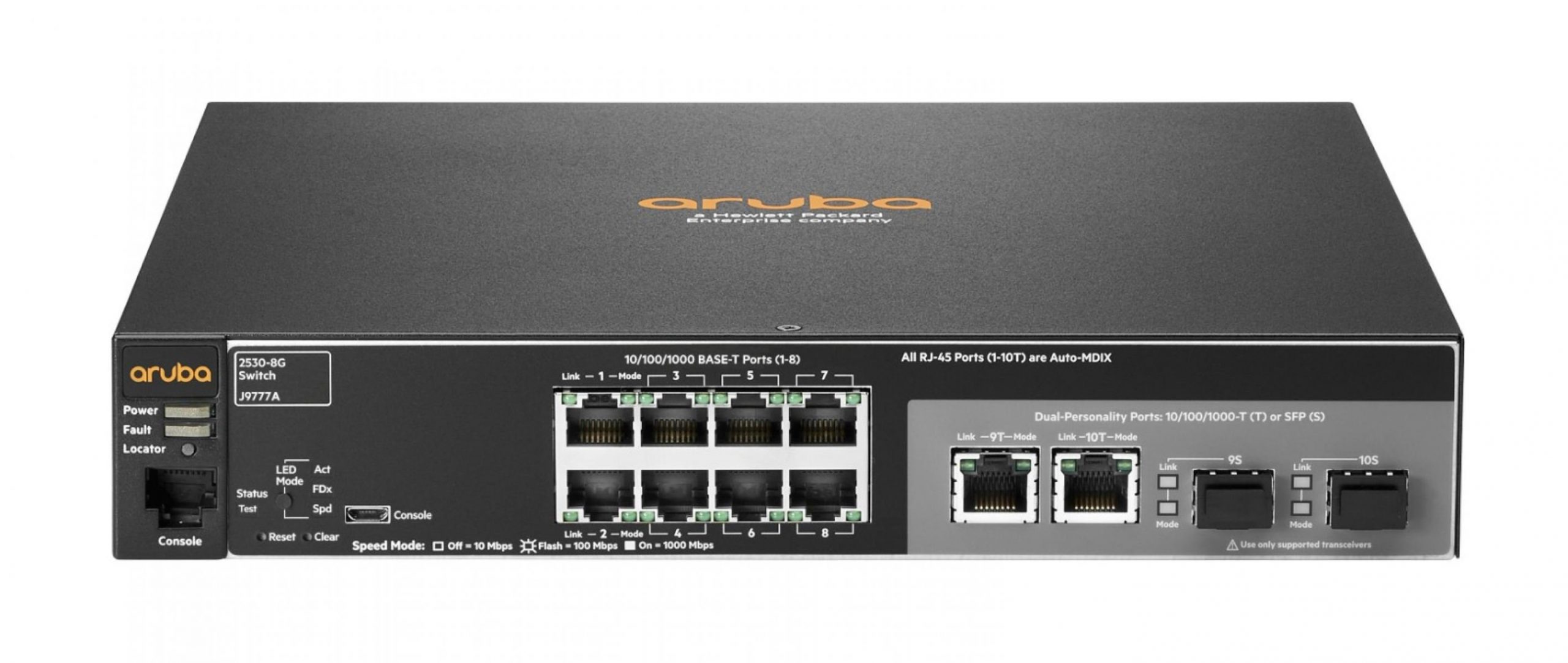 Thiết Bị Mạng Switch HP Aruba 2530 8 Ports 10/100/1000 – 2 GE Uplink J9777A