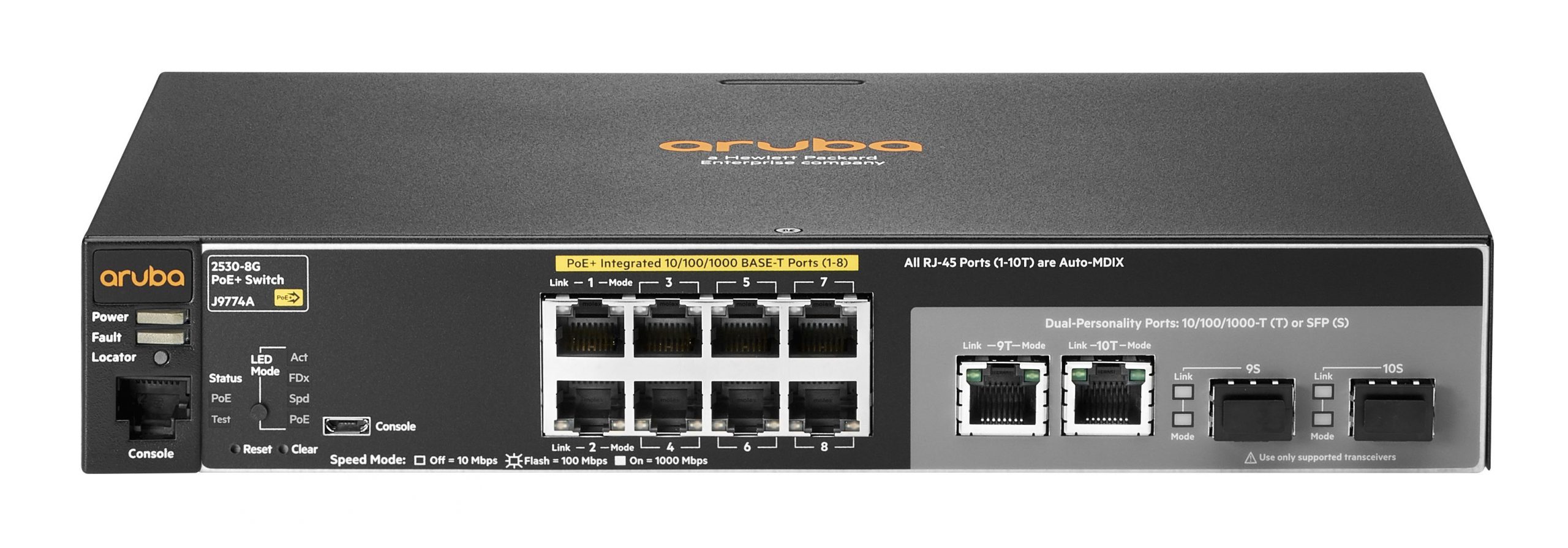 Thiết Bị Mạng Switch HPE Aruba 2530 8G PoE+ J9774A