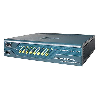 ASA5505-BUN-K9 – ASA 5505 Appliance with SW, 10 Users, 8 ports, 3DES/AES