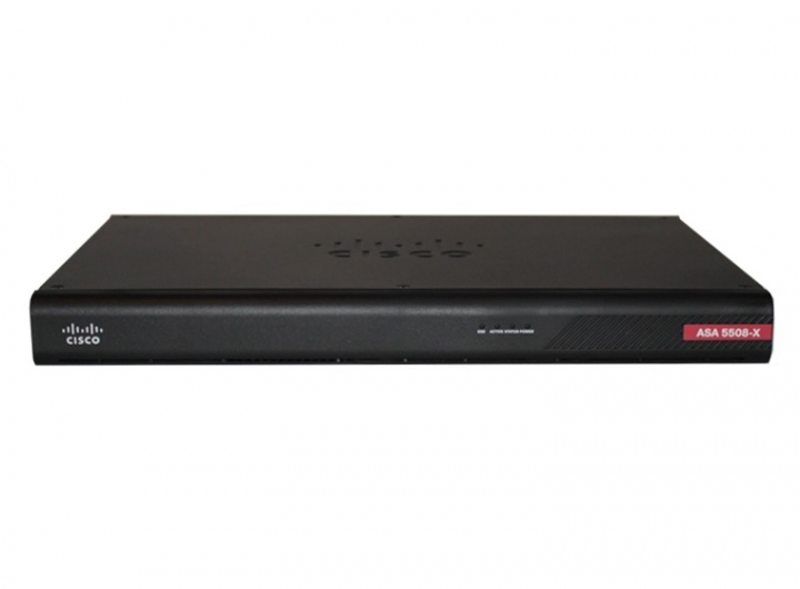ASA5508-K9 Cisco ASA 5508-X with FirePOWER services, 8GE Data, 3DES/AES