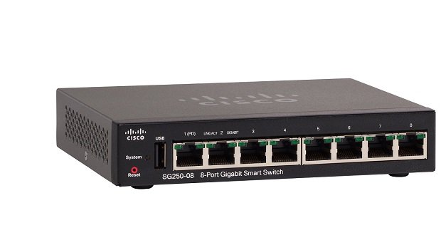 Switch CISCO SG250-08-K9-EU 8-Port Gigabit Smart