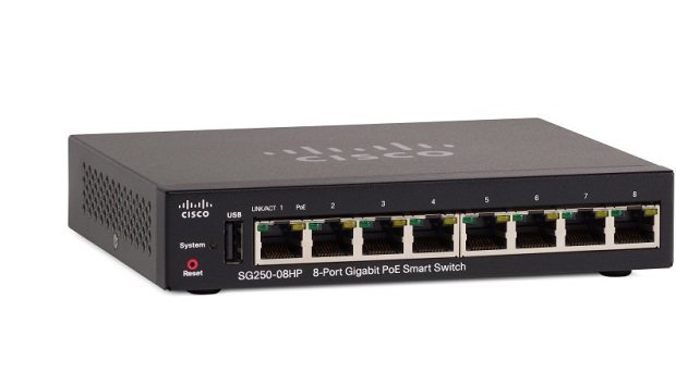 Switch CISCO SG250-08HP-K9-EU 8-Port Gigabit PoE Smart