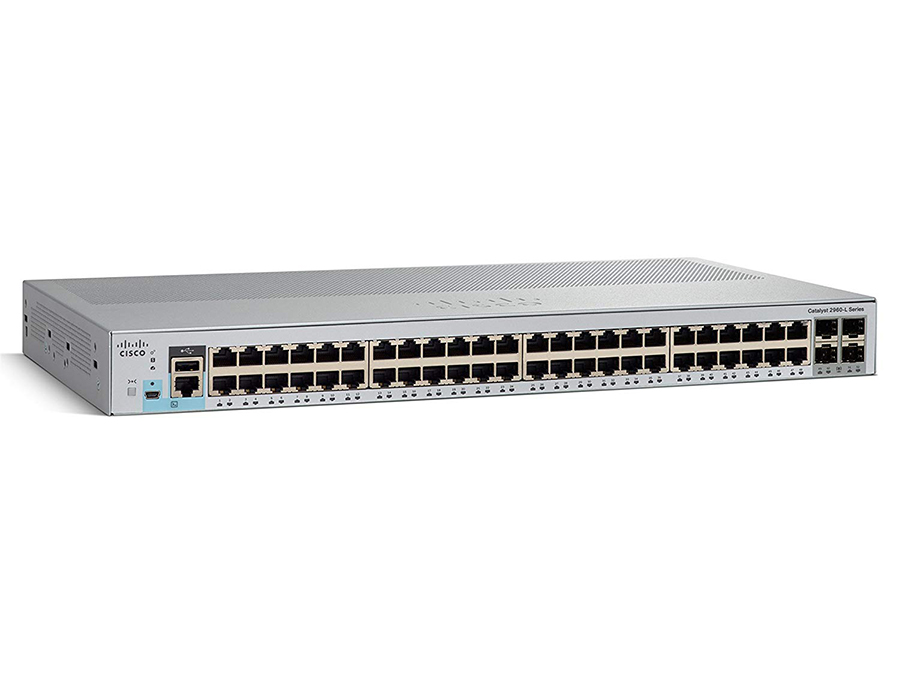 WS-C2960L-48TQ-LL Cisco Catalyst 2960L 48 Ports GigE, 4 x 10G SFP+ LAN Lite