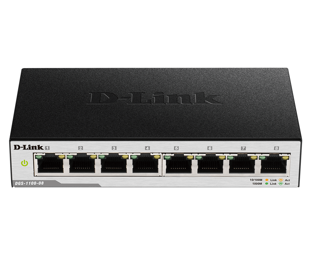 D-Link DGS-1100-08P EasySmart 8-Port Gigabit PoE Switch