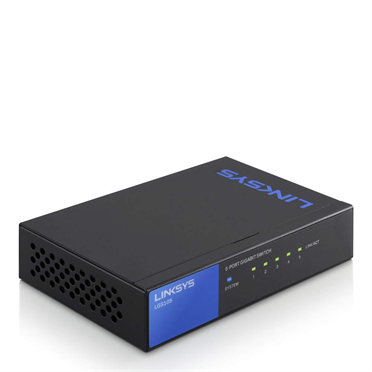 LINKSYS LGS105 5-PORT BUSINESS DESKTOP GIGABIT SWITCH