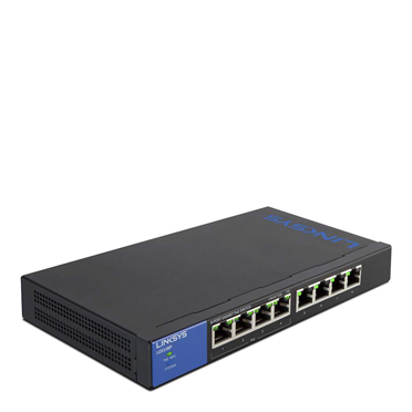 LINKSYS LGS108P 8-PORT BUSINESS DESKTOP GIGABIT POE+ SWITCH